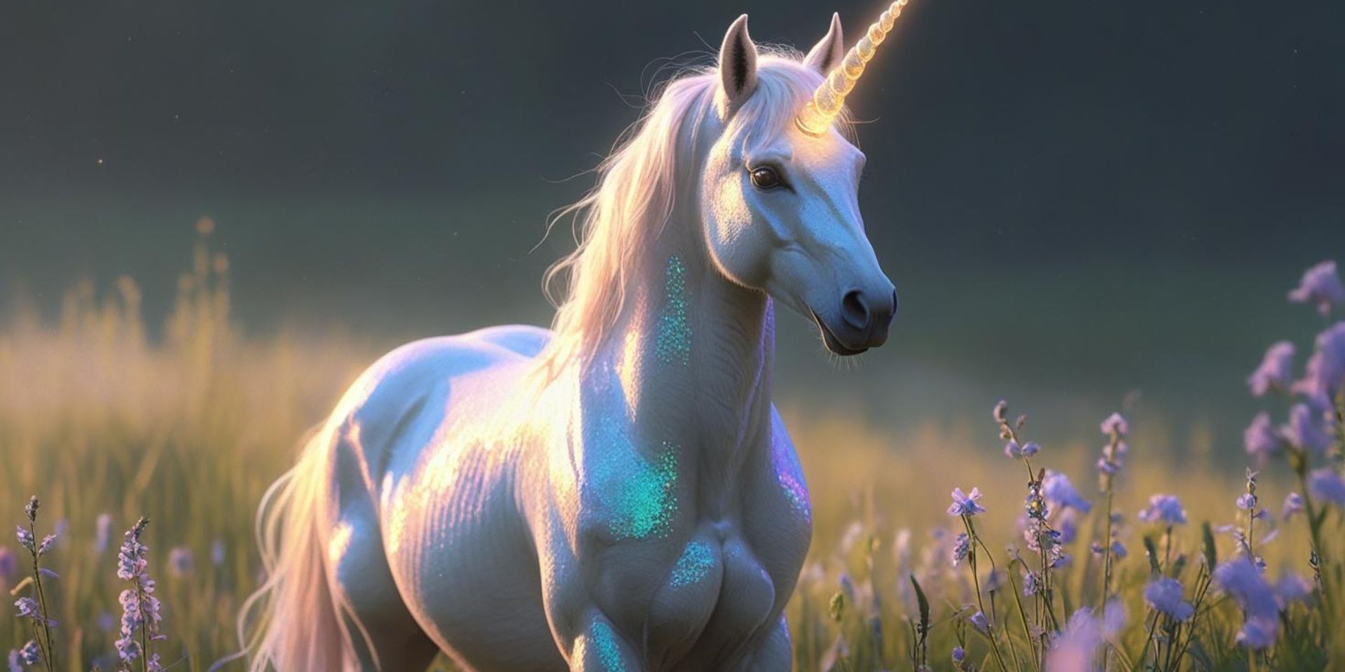 unicorn-in-een-bloemenveld